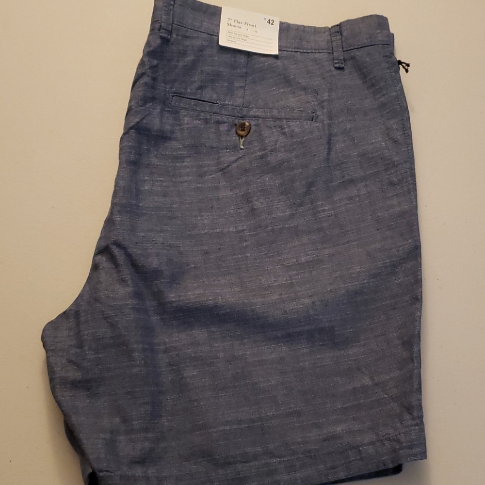 Goodfellow & Co Geneva Blue Flat Front Shorts - Picture 6 of 7